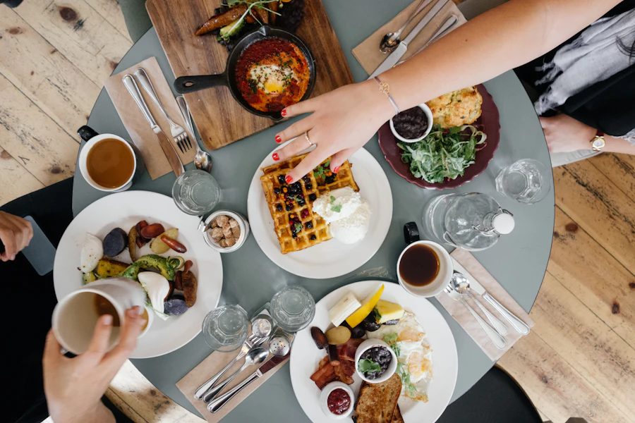 Brunch spread on the table